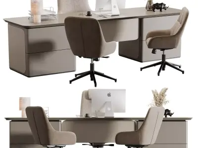 Office Furniture Manager set 27 3D model
