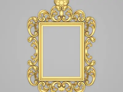 Classic Frame Mirror 005 3D model