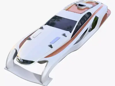 High-Speed Luxury Yacht M1 3D model