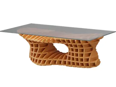 Parametric coffee table 10 3D model