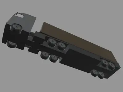 Low Poly Truck 02 Low-poly 3D model