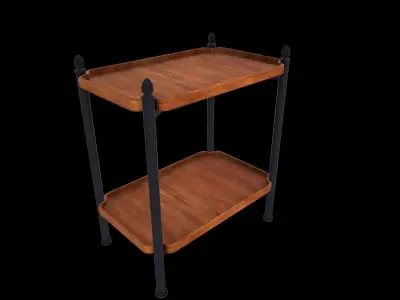 Tray Side Table Low-poly 3D model