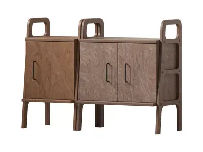 Bookcase Mini with Cabinet 3D model