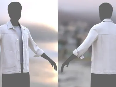 Jacket 14 - All MH Bodies - UE5 Skeletons - Rigged Low-poly 3D model