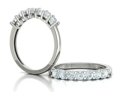 7 Stone 3mm Gems Eternity Ring Diamond Band 3dmodel 3D print model