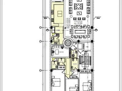 Mixed Use Residential Building Plan  3D model