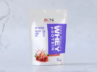 Whey Protein Pouch 3D model