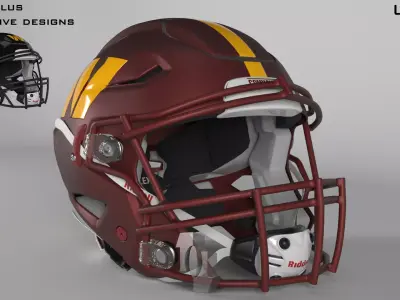 WASHINGTON COMMANDERS Helmet Football NFC EAST PBR updated 2025 3D model