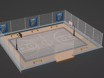  Basketball Stadium - Oklahoma City Thunder Low-poly 3D model