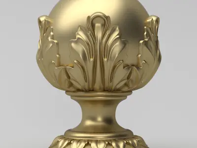 Carved Finials 3D model