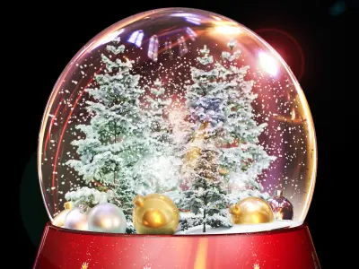 Snow Glass Ball  3D model