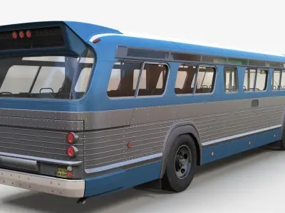 Old bus Low-poly 3D model