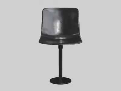 PATO COLUMN Chair-Black Painted Steel Low-poly 3D model