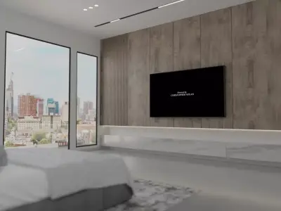 Simple Bedroom scene Free 3D model