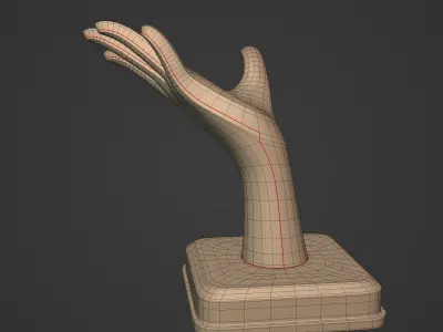 Hand Figurine - Ready for 3D Printing Low-poly 3D model
