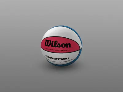 Basketball ball tricolor Low-poly 3D model
