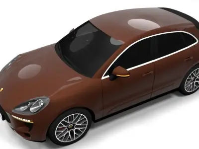 PORSCHE MACAN 2015 LOWPOLY Low-poly 3D model
