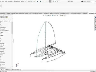 Catamaran concept 3D model