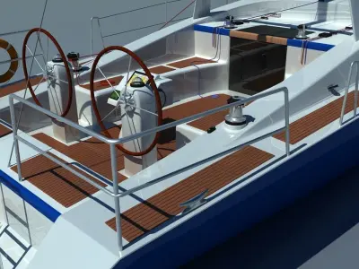 SAILING RACE YACHT 3D model