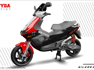 Gilera Runner Classic Scooter Low-poly 3D model
