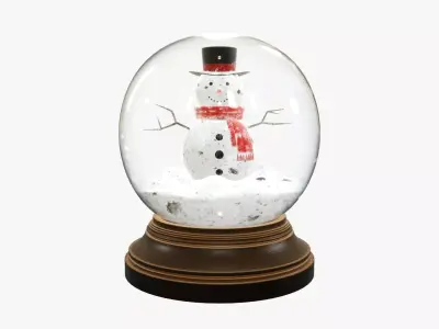 Snow globe with snowman 3D model