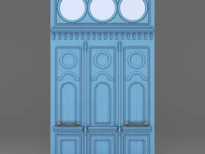 Classic Old Door 001 3D model