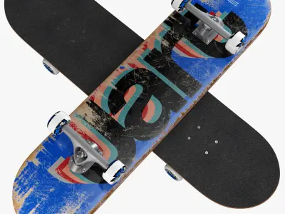 decorative set blue 3D model