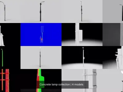 Concrete lamp collection