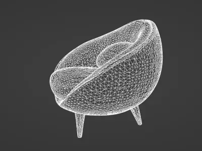 Modern Comfy Designer Chair 3D model