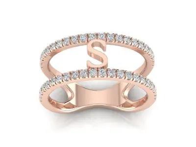 Jewelry Alphabet Ring S 3D print model