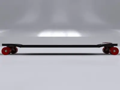 Longboard Skateboard 3D model
