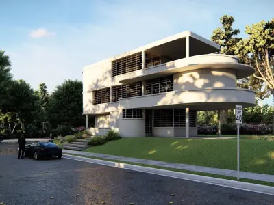 Casa Scene-villa-modern house 3D model get