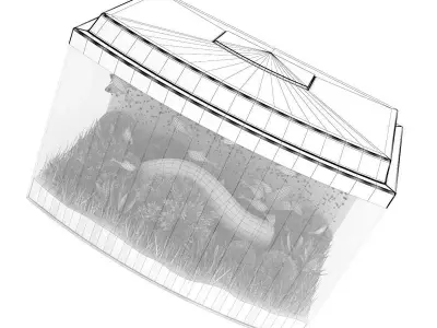 Black Top Aquarium 3D model