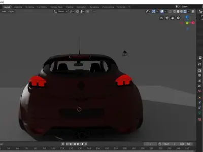 Renault Megane  Low-poly 3D model