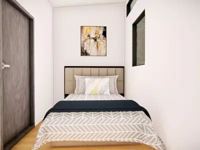 Small Tiny American House 3D Model Modern Minimal design 3D model purchase