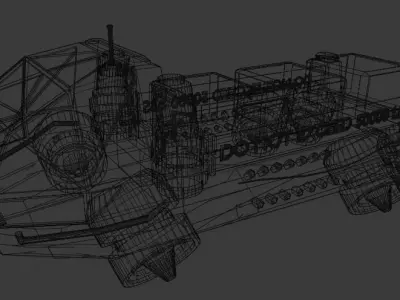 Sci-Fi Hover Truck Free low-poly 3D model