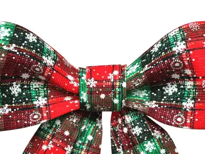 Christmas Bow Ribbon 29 Low-poly 3D model