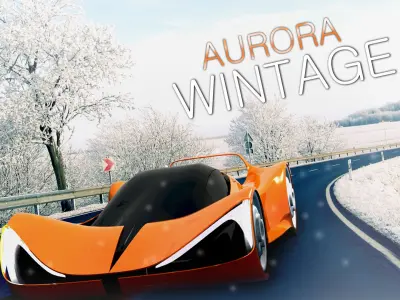 aurora concept car wintage 3D model