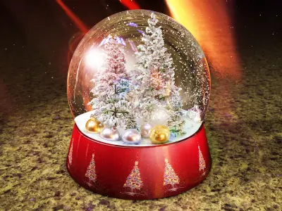 Snow Glass Ball  3D model