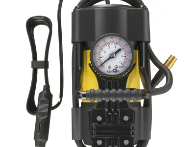 Car compressor 3D model