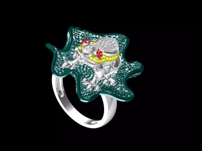 HIP HOP JEWELLERY RING 3D print model