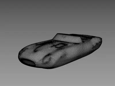 The silhouette of the car 2012 Eagle Speedster 3D print model