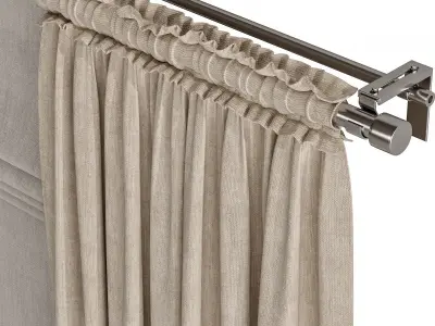 Curtain modern 1 3D model