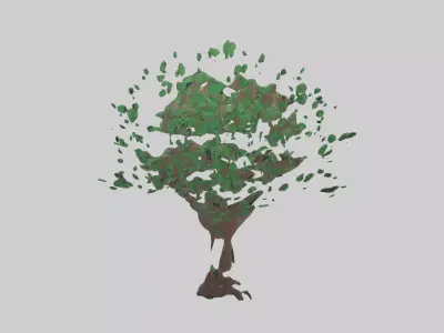 Ecofriendly Wall Decor Low-poly 3D model