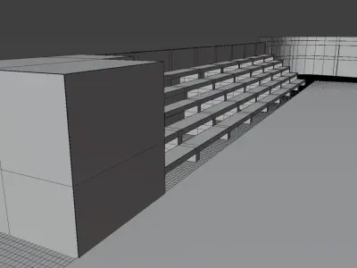 Colorful Basketball Court 3D model - Blender 3D model