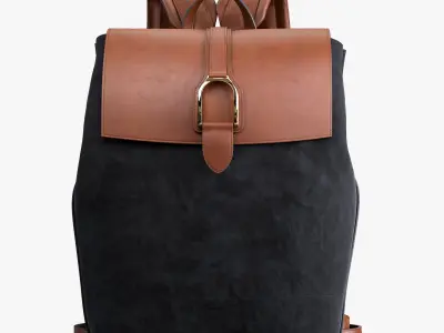 Ralph Lauren Welington Calf-Suede Backpack Navy 3D model