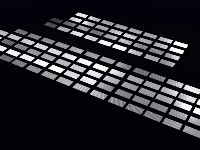 Perforated panels pack 25K03 3D model