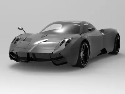 Pagani Huayra 2012 Gameready Low Poly Model Low-poly 3D model