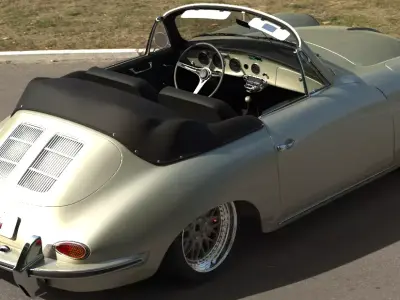 Porsche 356 b cabriolet 1962  3D model