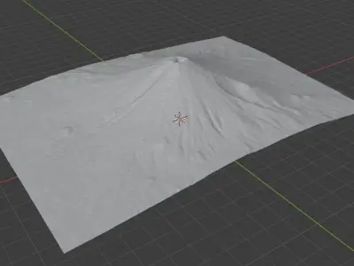 Mount Fuji Free low-poly 3D model